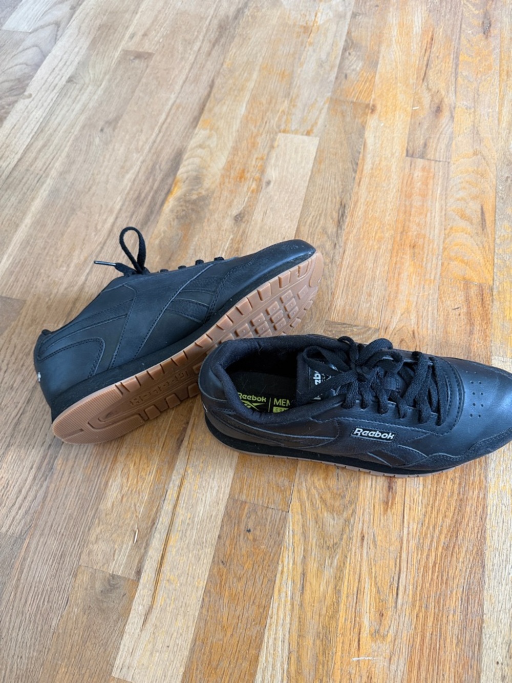 Reebok Black Low-Top Sneakers with Gum Outsole